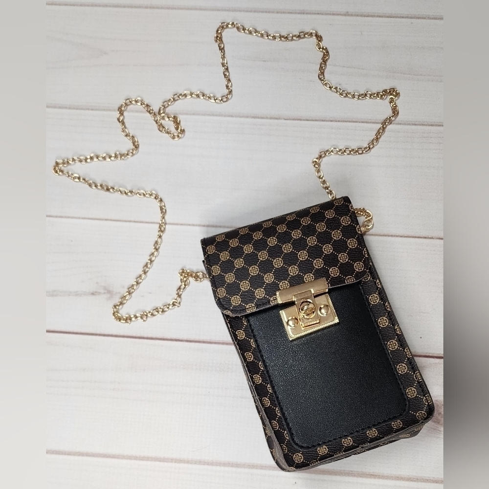 Mini Graphic Print Twist Lock Chain Crossbody Bag - New Without Tags